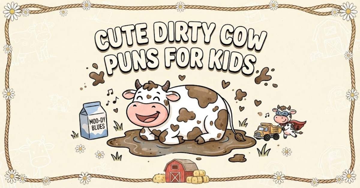 Cute Dirty Cow Puns for Kids

