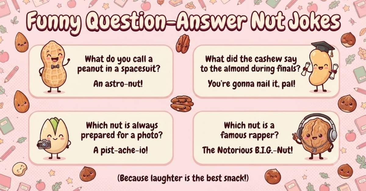  Funny Question-Answer Nut Jokes
