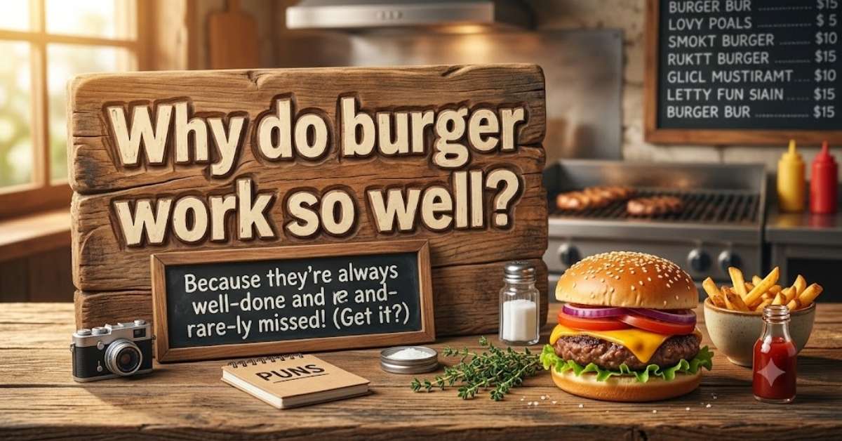 Why do burger puns work so well?